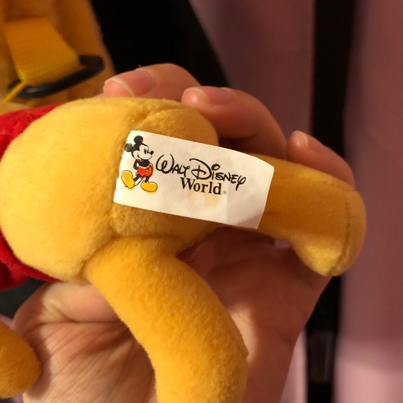 Vintage Disney Y2K Plush Winnie the Pooh Face Backpack - Picture 2 of 6